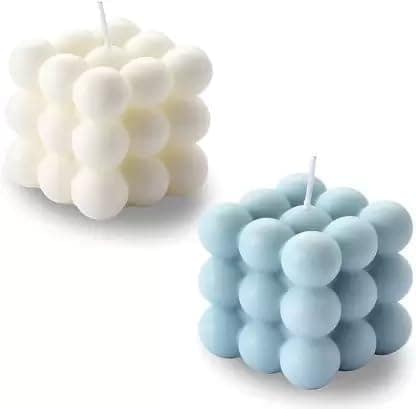 SS Enterprise Organic Soy Wax Bubble Candle for Home Decor | Scented Aromatic Fragrance Candles | Smoke-Free Pillar Candle