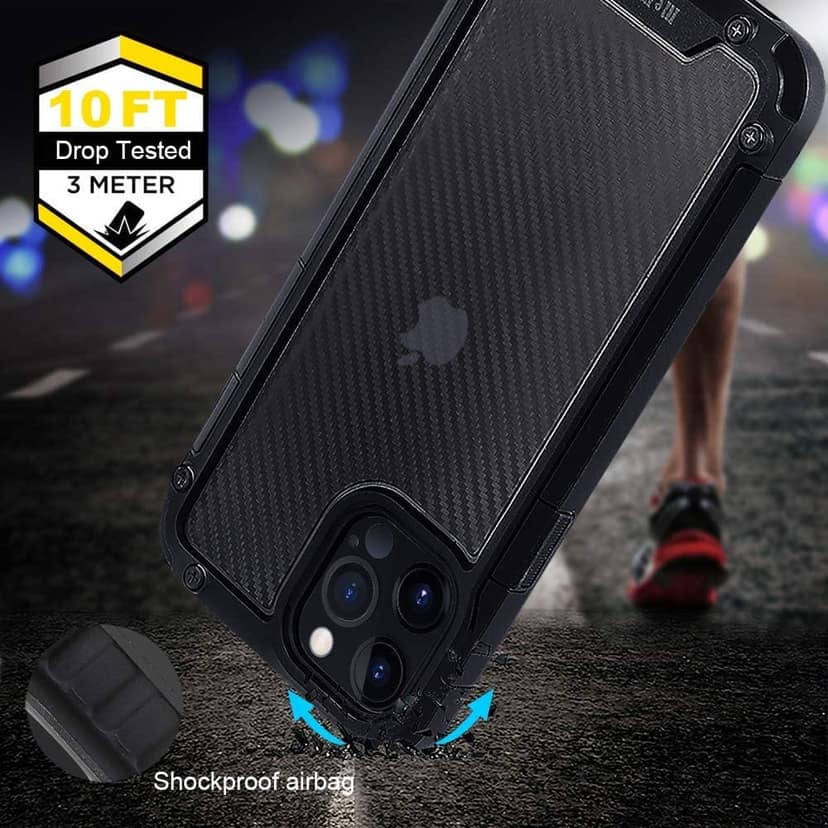 Memumi Armour Back Cover Case for Apple iPhone 12/12 Pro Drop/Shockproof Semi Trans-White - (6.1") view 6