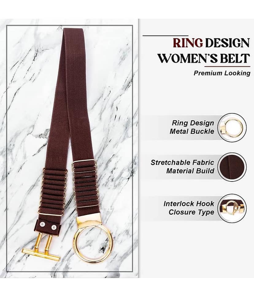 REDHORNS Fabric Women's Stretchable Belt ( Pack of 1 ) view 2