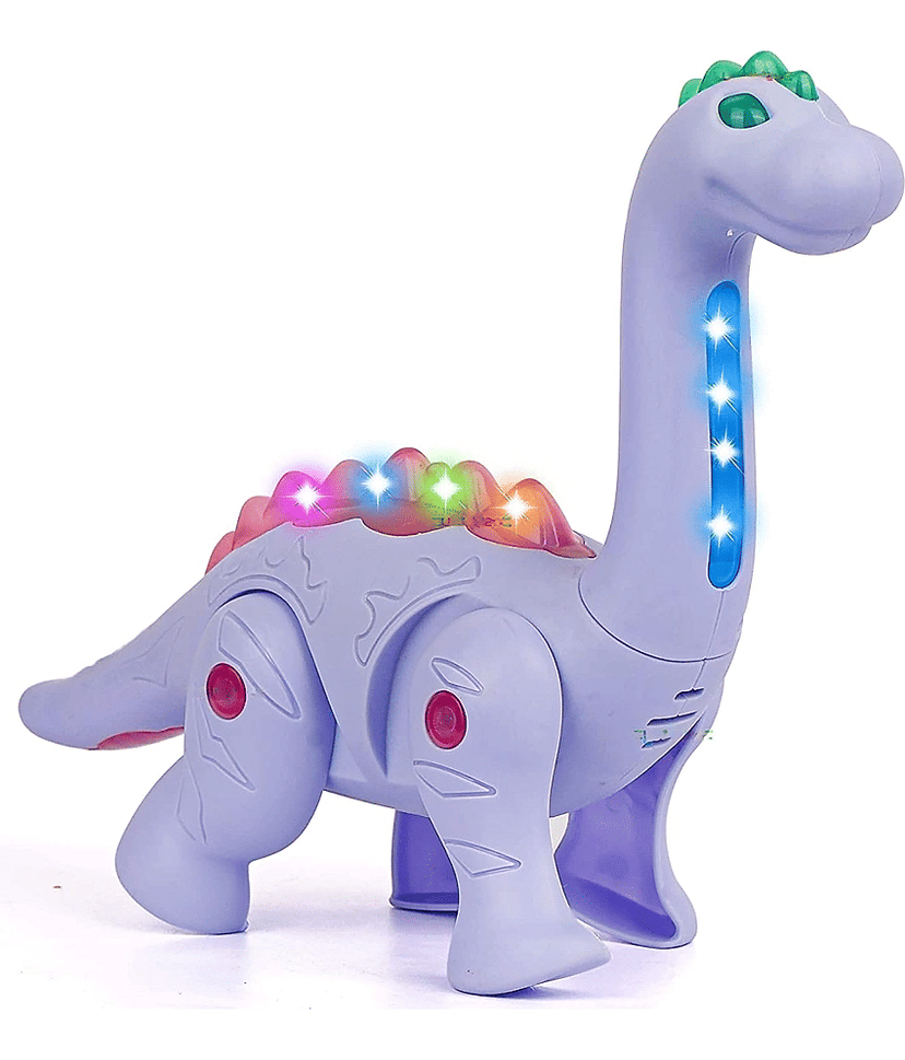 Villy Cute Walking Pet Electric Dinosaur Toy with LED Light and Sound (Pack of 1) (Multicolor)