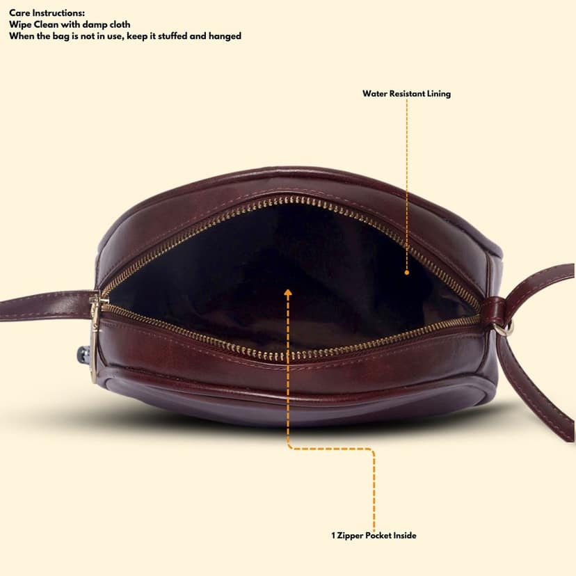 VISMIINTREND Stylish Crossbody Sling Bag with Adjustable Strap | Pu Leather Travel Bag | for Women, Girls | Birthday | Anniversary | Diwali Gift view 5
