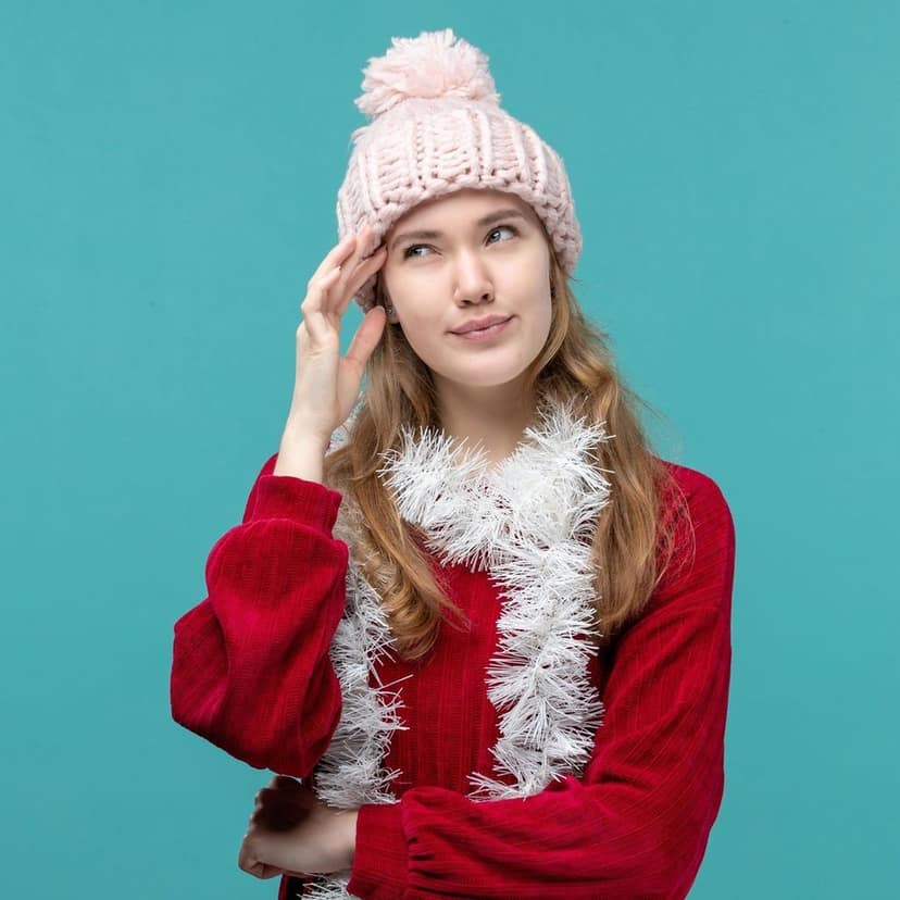 Soft Winter Cap, Woolen Inside Fur Beanie Cap (1 Pc / Mix Design & Color) view 3