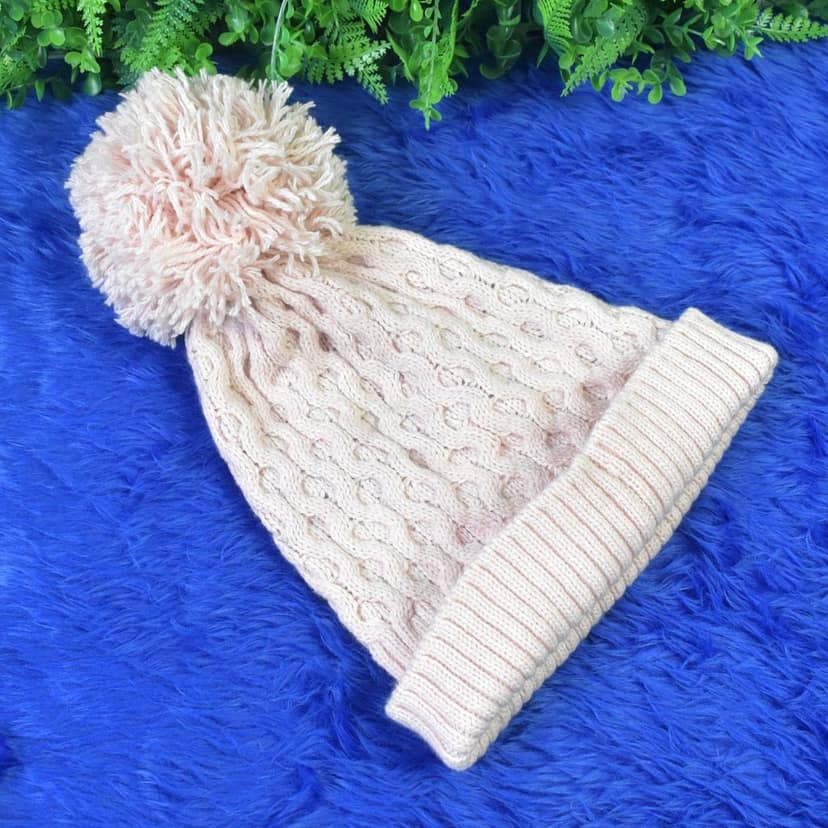 Soft Winter Cap, Woolen Inside Fur Beanie Cap (1 Pc / Mix Design & Color) view 6
