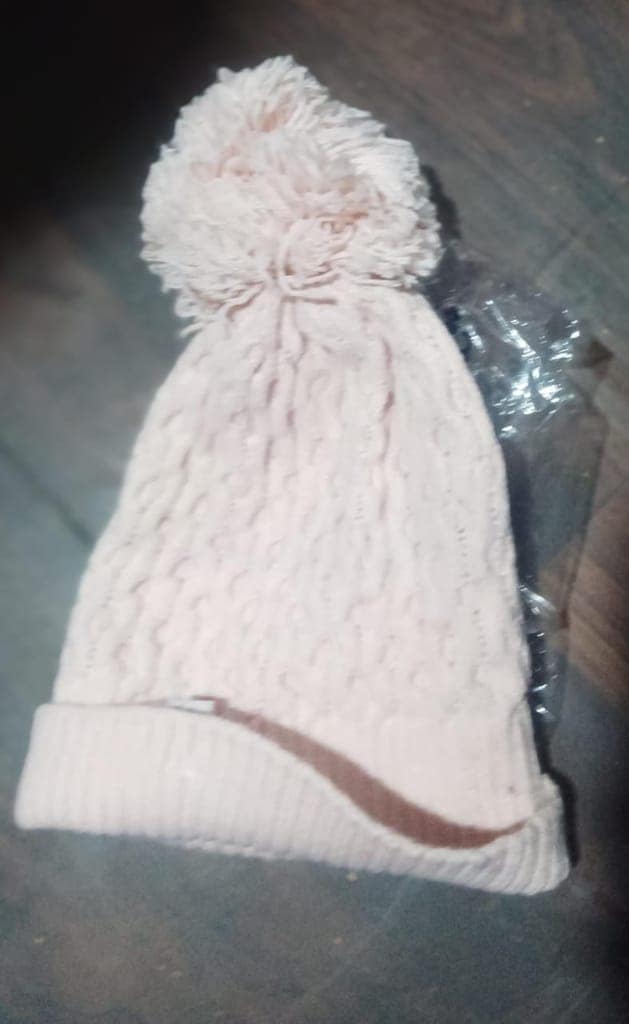 Soft Winter Cap, Woolen Inside Fur Beanie Cap (1 Pc / Mix Design & Color) view 7