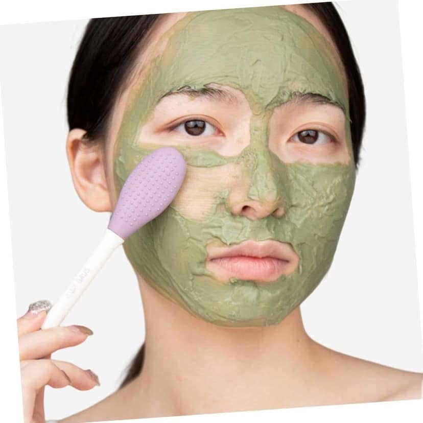 DHRUVINSRI 2pcs Double-Headed Silicone Mask Brush Face Cleansing and Applying Mud Mask Beauty Salon Special Brush Smear Tool Facial Scrub Silicone Wash Scrubber Face Tools (2 Pcs) view 4