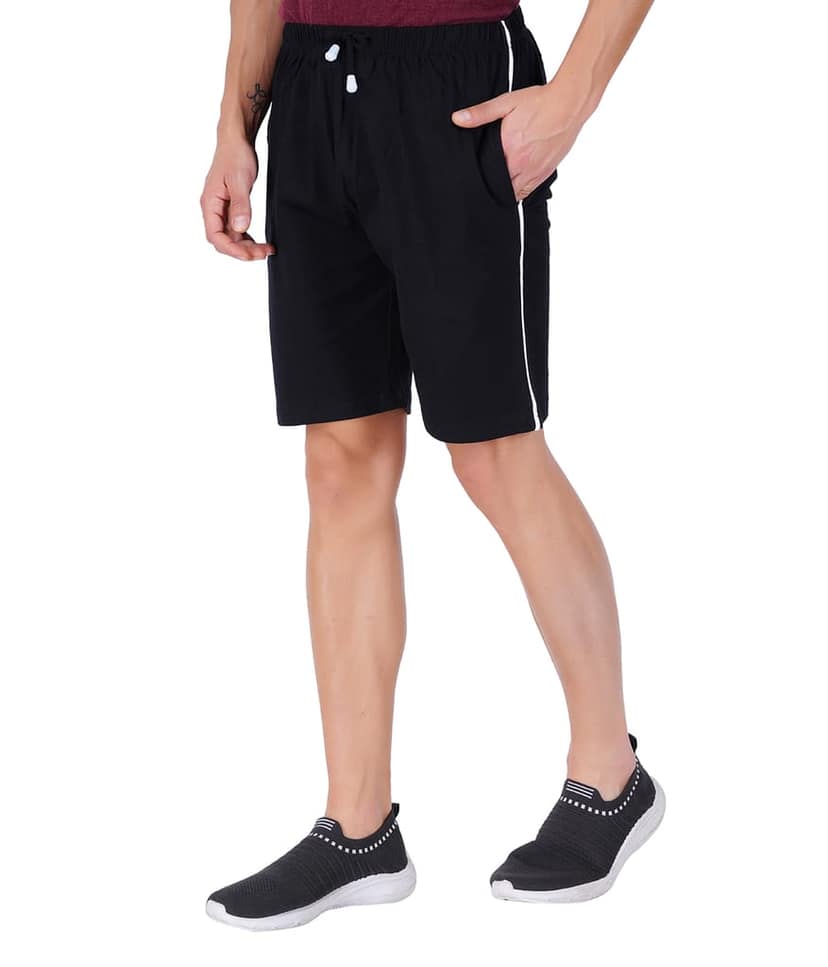 Wemyc Men’s Casual Leisure Shorts for Men | Cotton Blend | Soft, Breathable, Lightweight Gym Running Home Shorts with Pockets