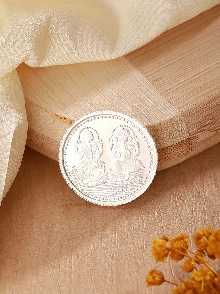 999 Silver Maa laxmi & Lord Ganesha 5 gram Silver Coin view 2