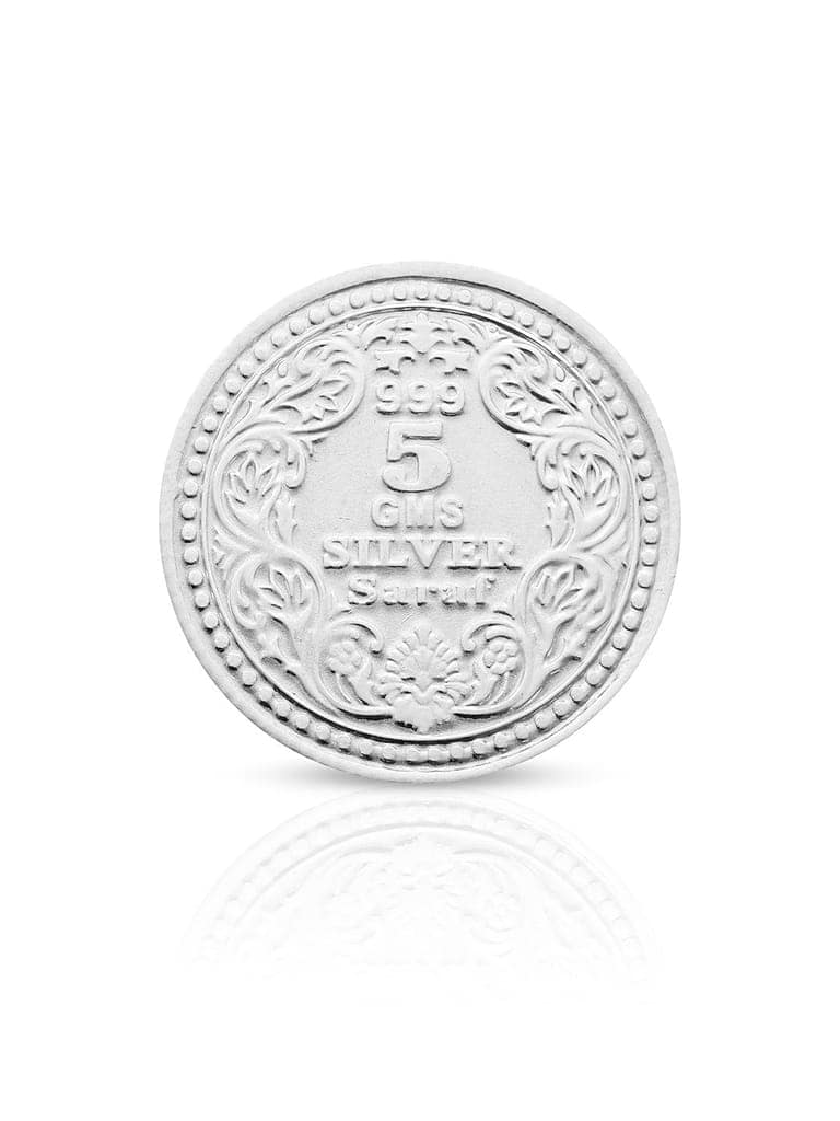 999 Silver Maa laxmi & Lord Ganesha 5 gram Silver Coin view 6