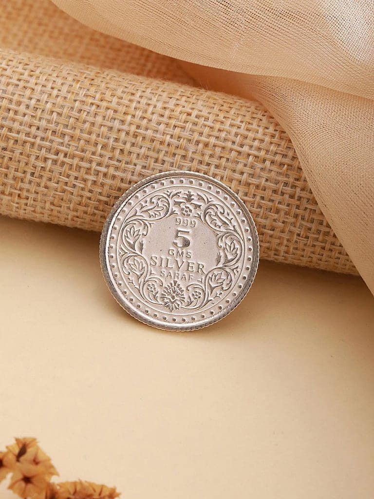 999 Silver Maa laxmi & Lord Ganesha 5 gram Silver Coin view 7