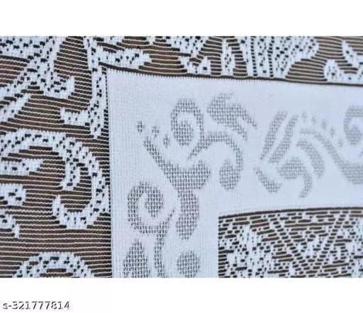 Balley sofa cover 5 seater with table cover(40×60) cotton material silver colour set of 10 pieces (3+1+1)White view 2