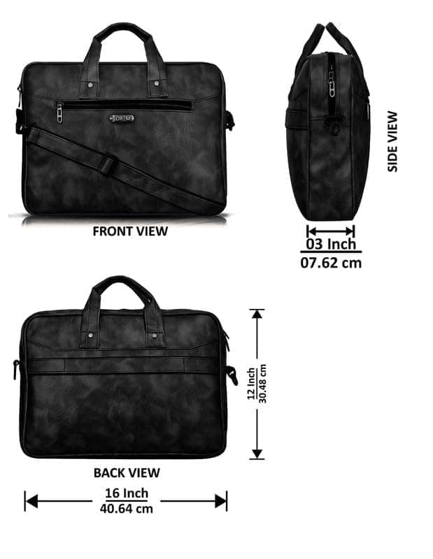 LOREM 10L Faux Leather Messenger Bag For Men & Women-UF view 3