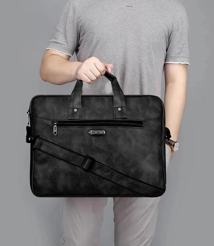 LOREM 10L Faux Leather Messenger Bag For Men & Women-UF view 7