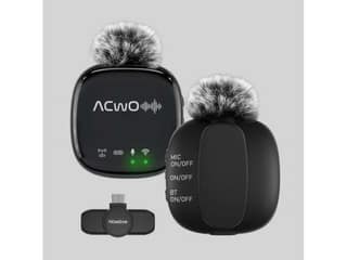 ACwO AwM 102 Microphone 360 Omni-Directional Sound Recording, 25 Hrs Working Time, AI-ENC Technology for Clear Audio