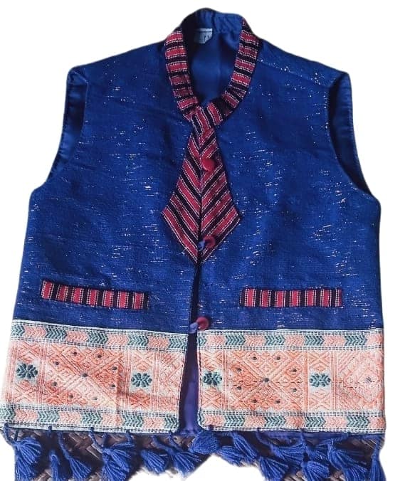 Handmade Embroidered Traditional Karbi Jacket-Indian Tribal Vest view 3