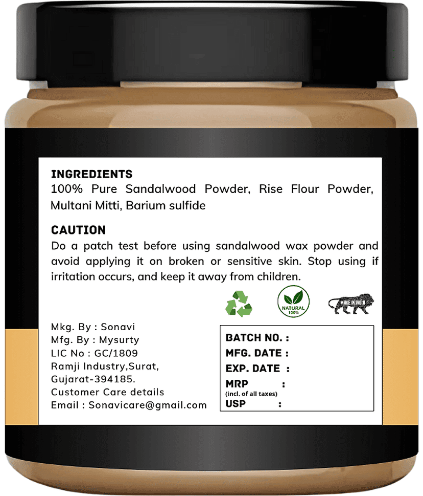 Sonavi Natural Hair Removal Powder for Men 200 ( Pack of 2 ) view 2