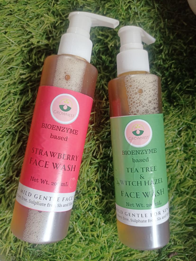 Glownest By Grownest Bioenzyme Based Facewash Strawberry, 200 ml