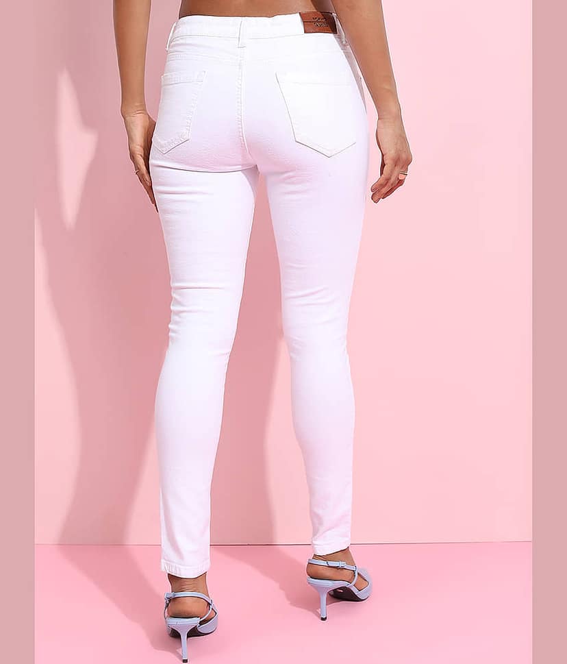 Tokyo Talkies Women Skinny Fit Waist Jeans view 3