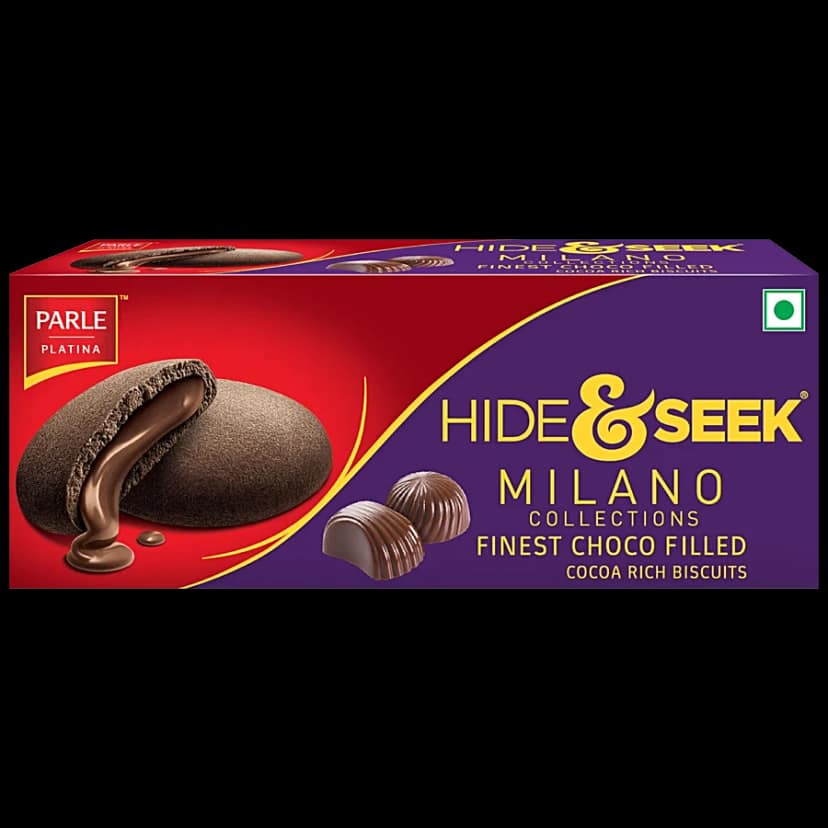 Parle Platina Hide & Seek Milano - Choco Filled Cocoa Rich Biscuits, 75 G
