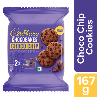 Cadbury Chocobakes Choco Chip Cookies - Delicious Treat, 167 G