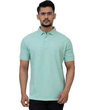 Cotstyle Pack of 1 Cotton Blend Regular Fit Solid Half Sleeves Men's Polo T Shirt ( Grey )