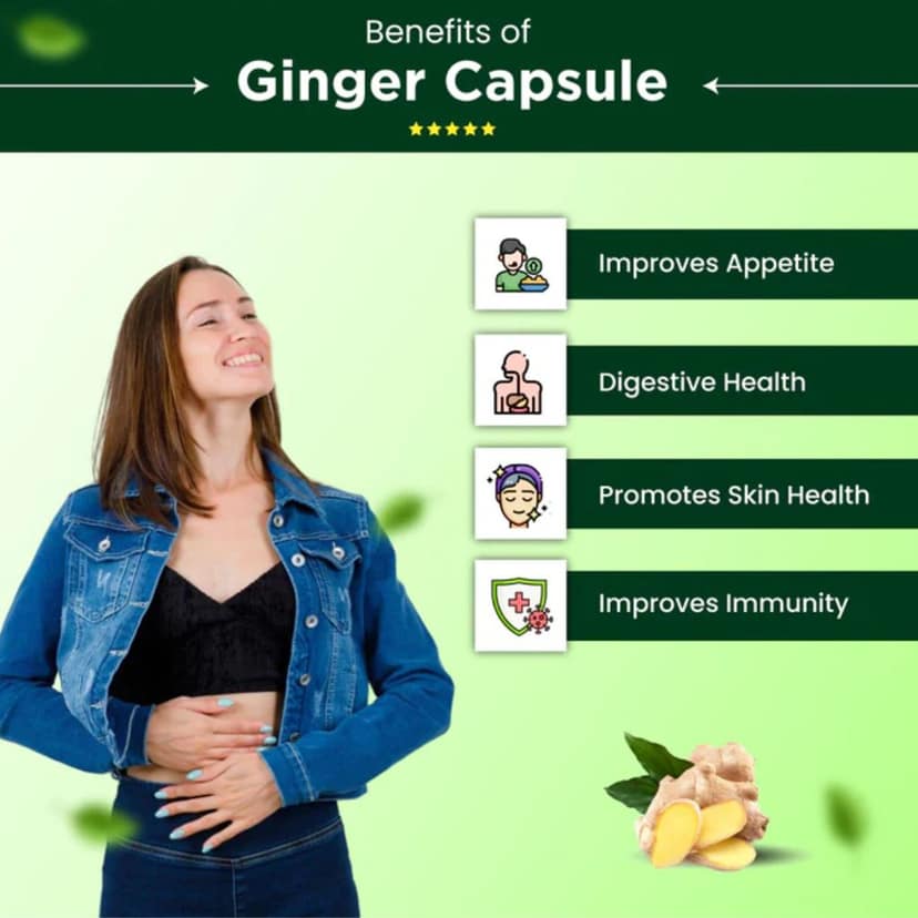 Cipzer Ginger (60 Capsules): Natural Digestive & Immune Support - Capsules for Optimal Wellness view 2