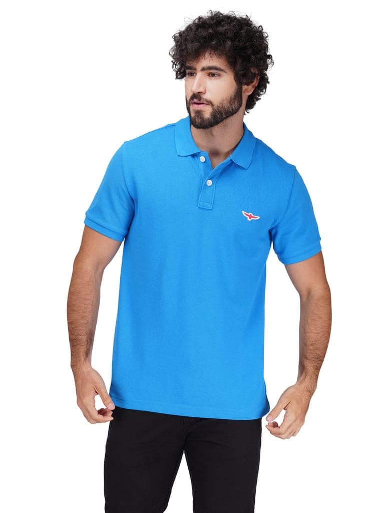 Solid Polo Shirt - BLUE