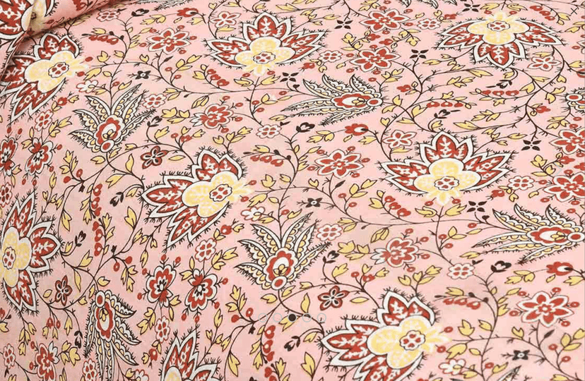 Sanganeri Print Cotton Bedsheet, 93X108, view 2