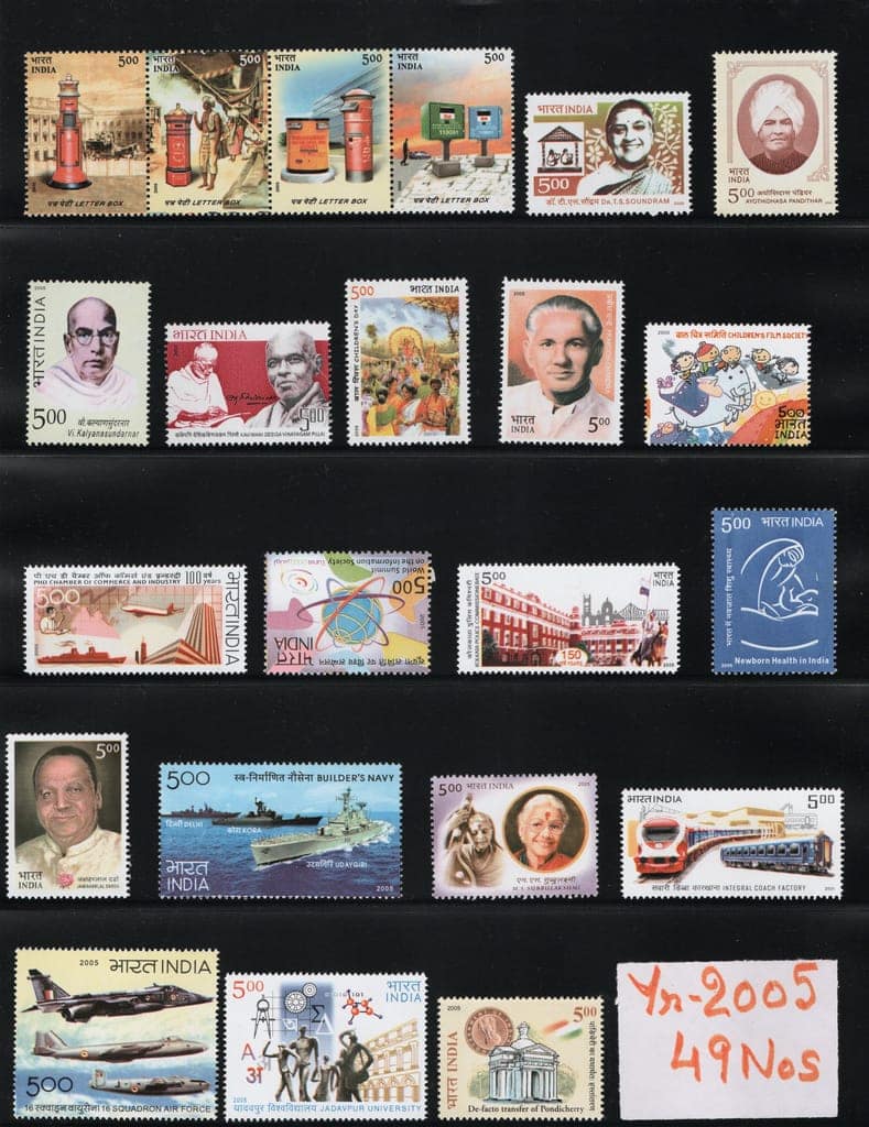 Shobhaphila's MNH Commemorative Year Pack Stamps 2005 (49 Nos.) view 2