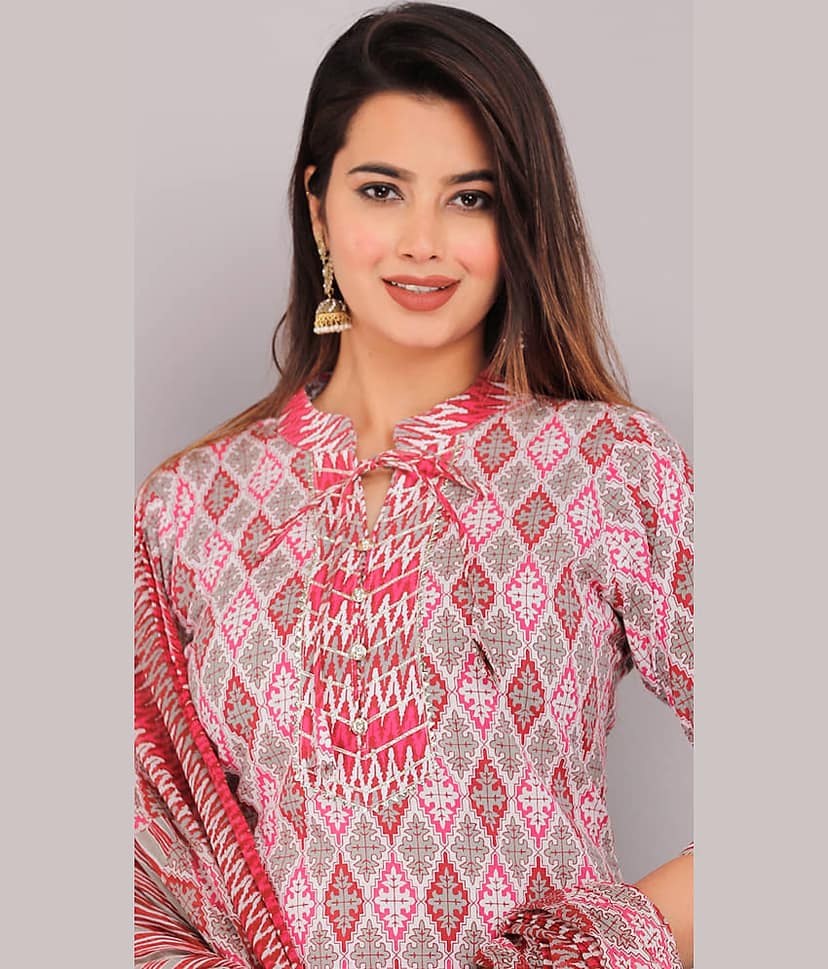 HIGHLIGHT FASHION EXPORT Cotton Printed Kurti With Pants Women's Stitched Salwar Suit - Yellow ( Pack of 1 ) view 2