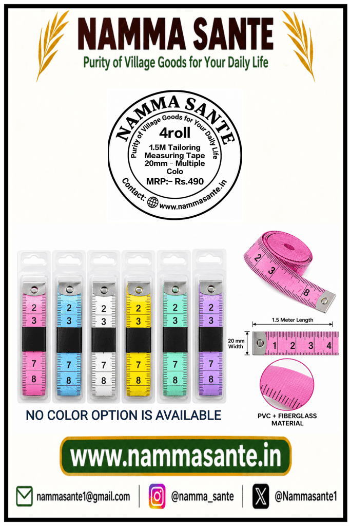 1.5M Tailoring Measuring Tape 20mm – Multiple Colors NO COLOR OPTION IS AVAILABLE view 4