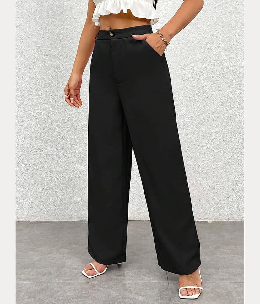 CHALODIA Women Cotton Blend Formal Trousers ( Brown )