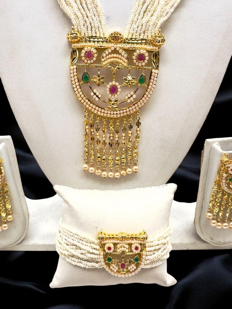 Pearl Oasis Necklace Set - Signature Collection By Amit Chauhan And Sons view 3