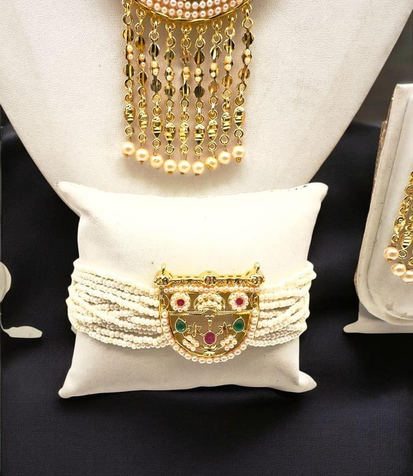 Pearl Oasis Necklace Set - Signature Collection By Amit Chauhan And Sons view 4