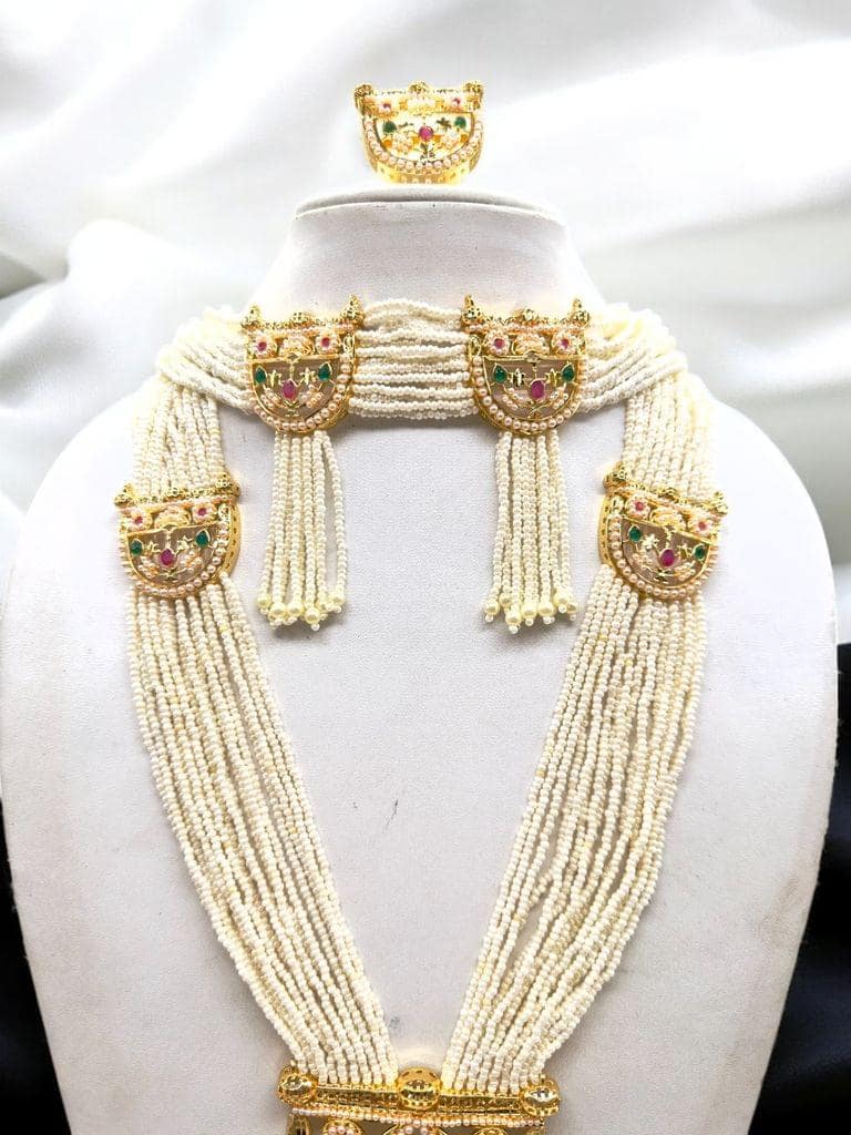 Pearl Oasis Necklace Set - Signature Collection By Amit Chauhan And Sons view 5