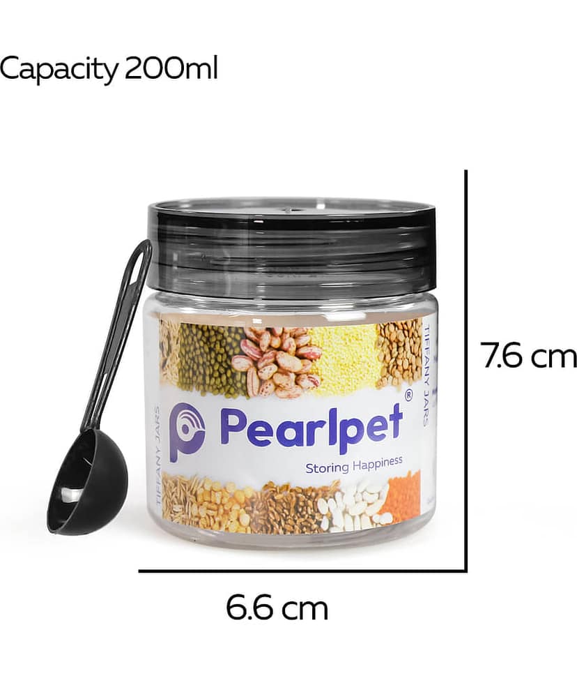 PearlPet Tiffany-200ml PET Transparent Multi-Purpose Container ( Set of 6 ) view 2