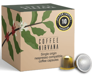 Coffee Nirvana, South Indian Filter Coffee, Box of 10, Nespresso Compatible Aluminum Capsules