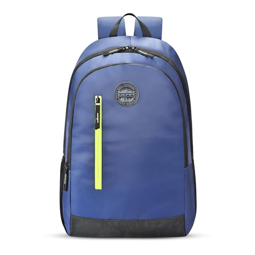 Navy Blue and Green Casual Backpack (BKPECOBP40503)