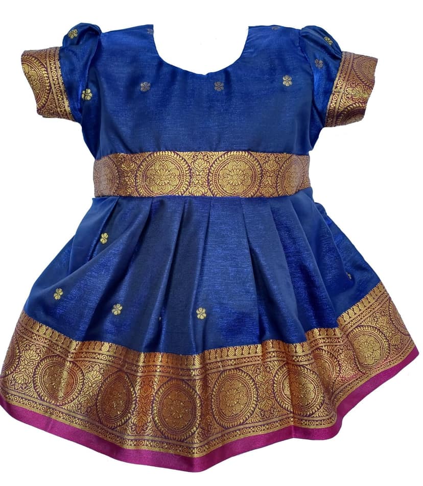 Satin Frock (in, Age, 6 Months, 12 Months, Regular, Navy Blue)