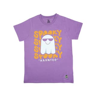 KUCHU Kids’ Unisex T-Shirt “Spooky” Digital Print | Soft Cotton-Modal Blend | Breathable, Lightweight & Durable Casual Top for Boys & Girls