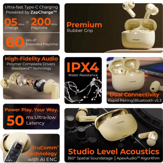 TRIGGR Apex S2 Earbuds with Dual Pairing view 5
