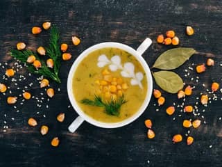 Veg sweet corn soup