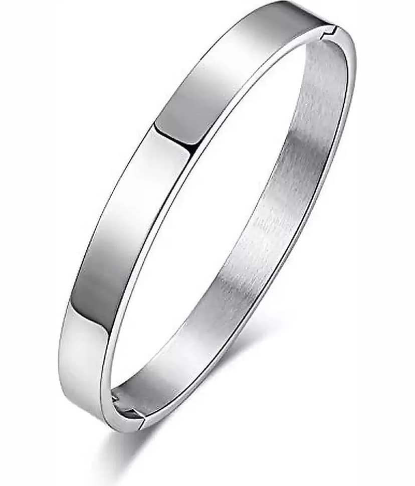HEER COLLECTION - Silver Kada ( Pack of 1 )