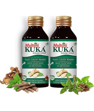 Multani Tulsi Kuka Cough Syrup Relief From All Types Of Cough & Cold - 100ml (Pack of 2)