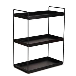 Cri8Hub Metal Stand 3-Tier Standing Rack for Home, Bathroom Countertop Storage Shelf, Cosmetic Organizer
