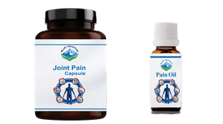 BLUE MOUNTAIN Joint Pain Combo, 60 Capsule Each - Pack of 2 + 60 ml Oil