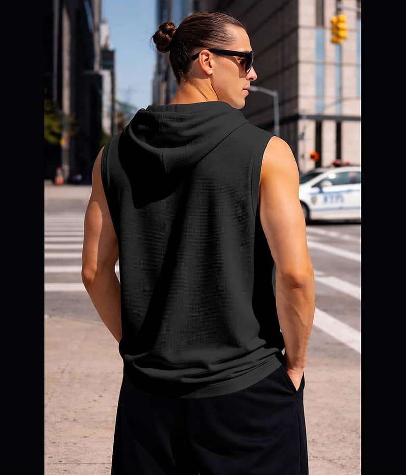 FTX Men Polyester Regular Fit Solid T-Shirt ( Black ) view 2
