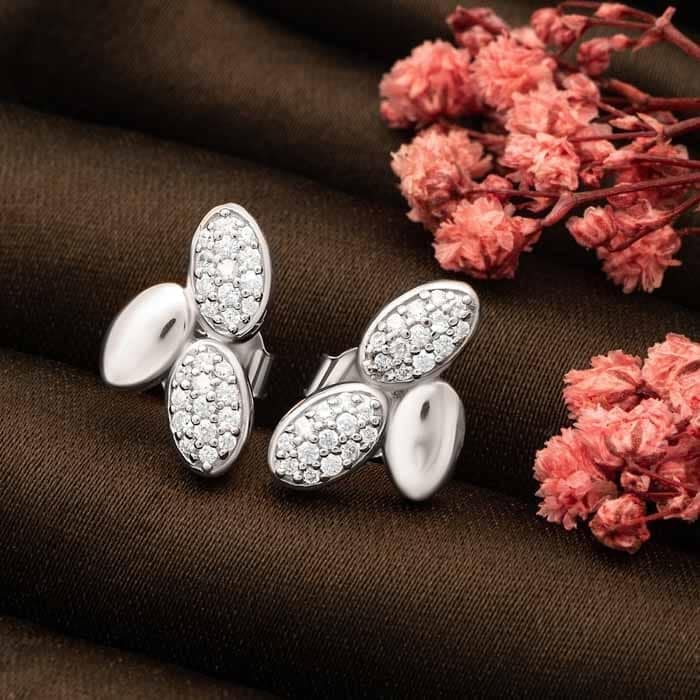 Silver Jasmine Earrings view 3