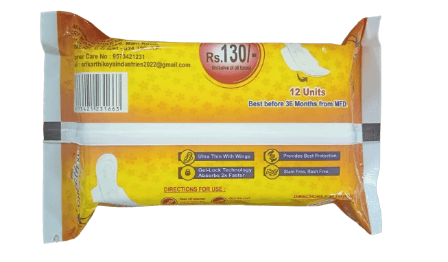 Smooth XL Ultra Thin Extra Large Soft Sanitary Napkins with Wings - 280mm (Pack of 12) view 2