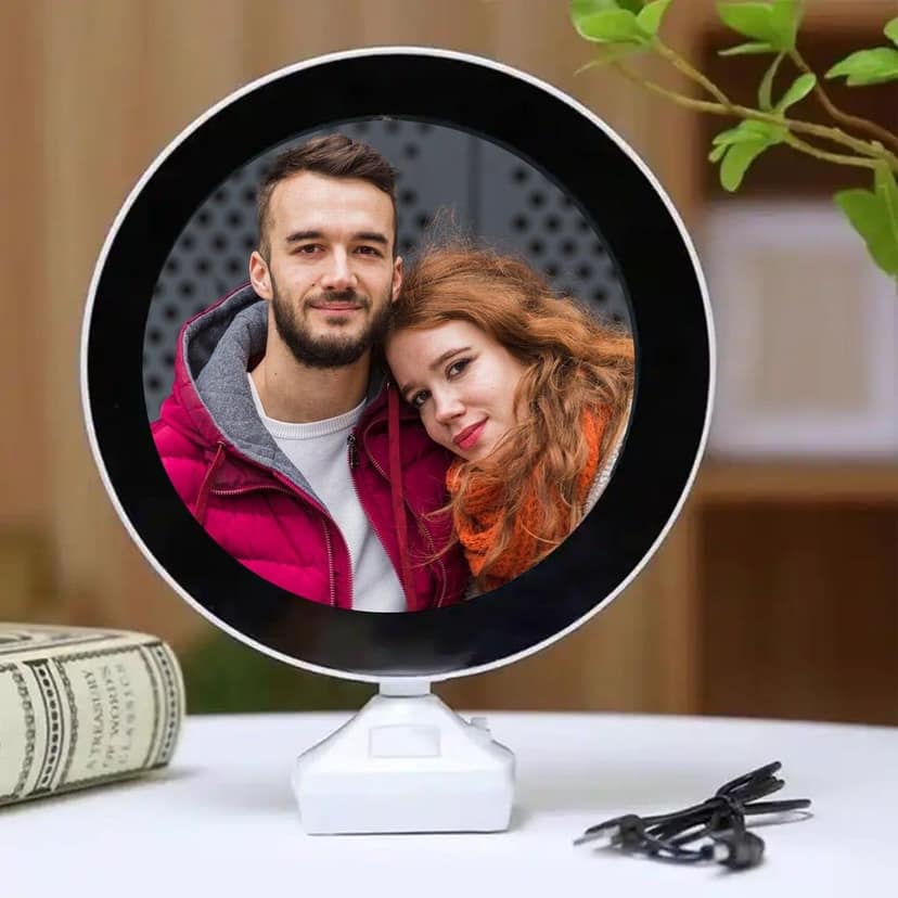 Plastic 2 in 1 Mirror Come Photo Frame with Led Light view 4