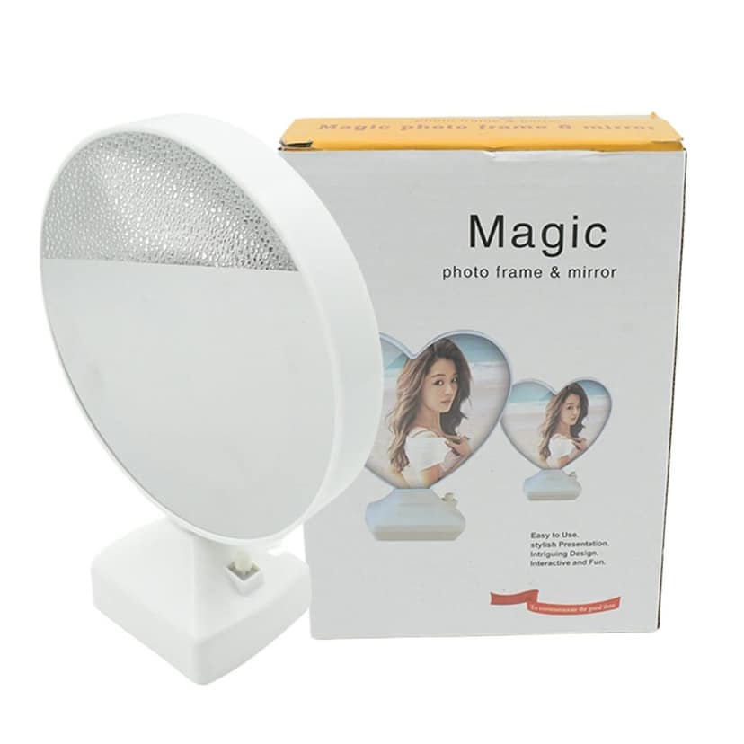 Plastic 2 in 1 Mirror Come Photo Frame with Led Light view 9